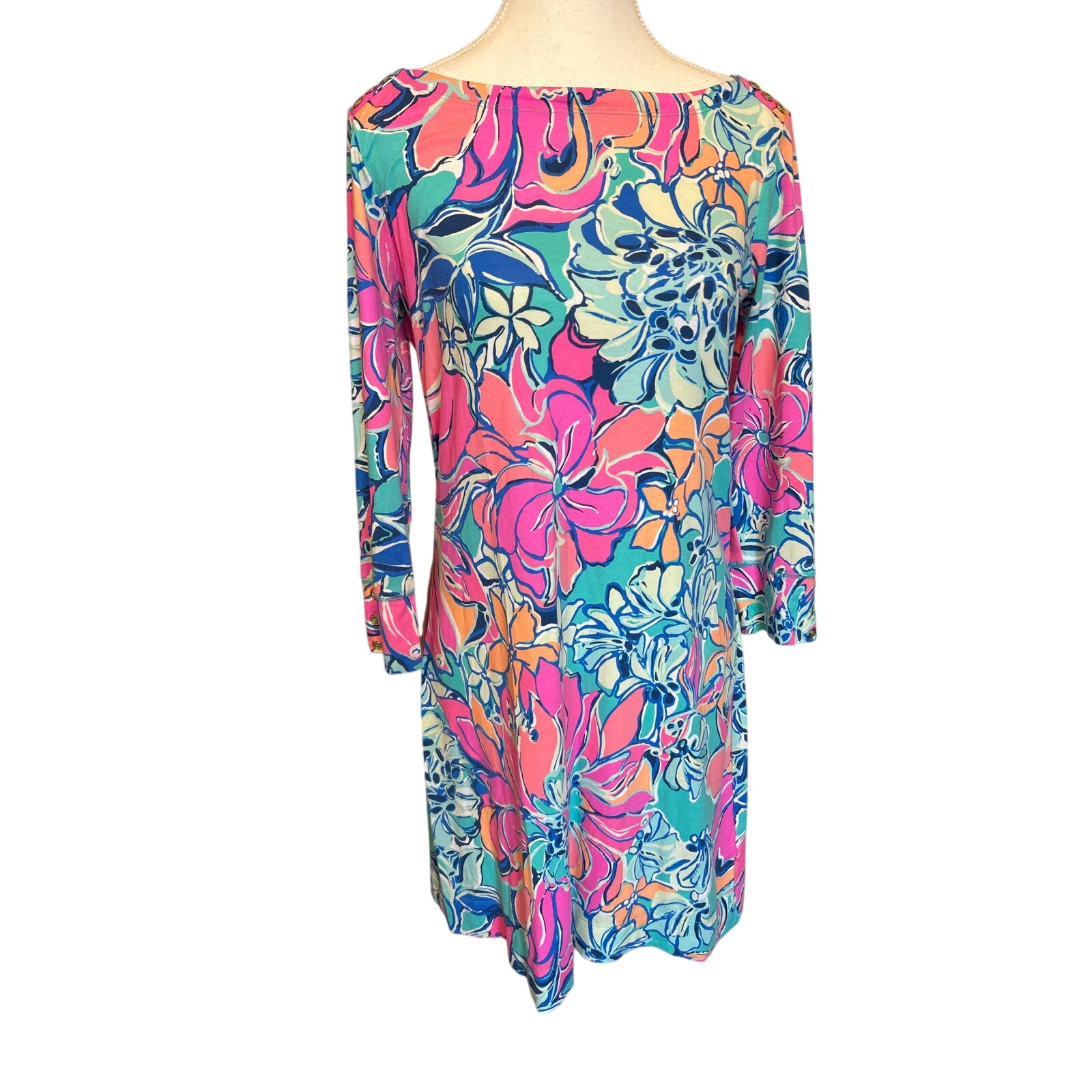 Lilly Pulitzer | Sophie Dress | Spf50 Seaside Aqua Breeze Jersey Tunic | Med
